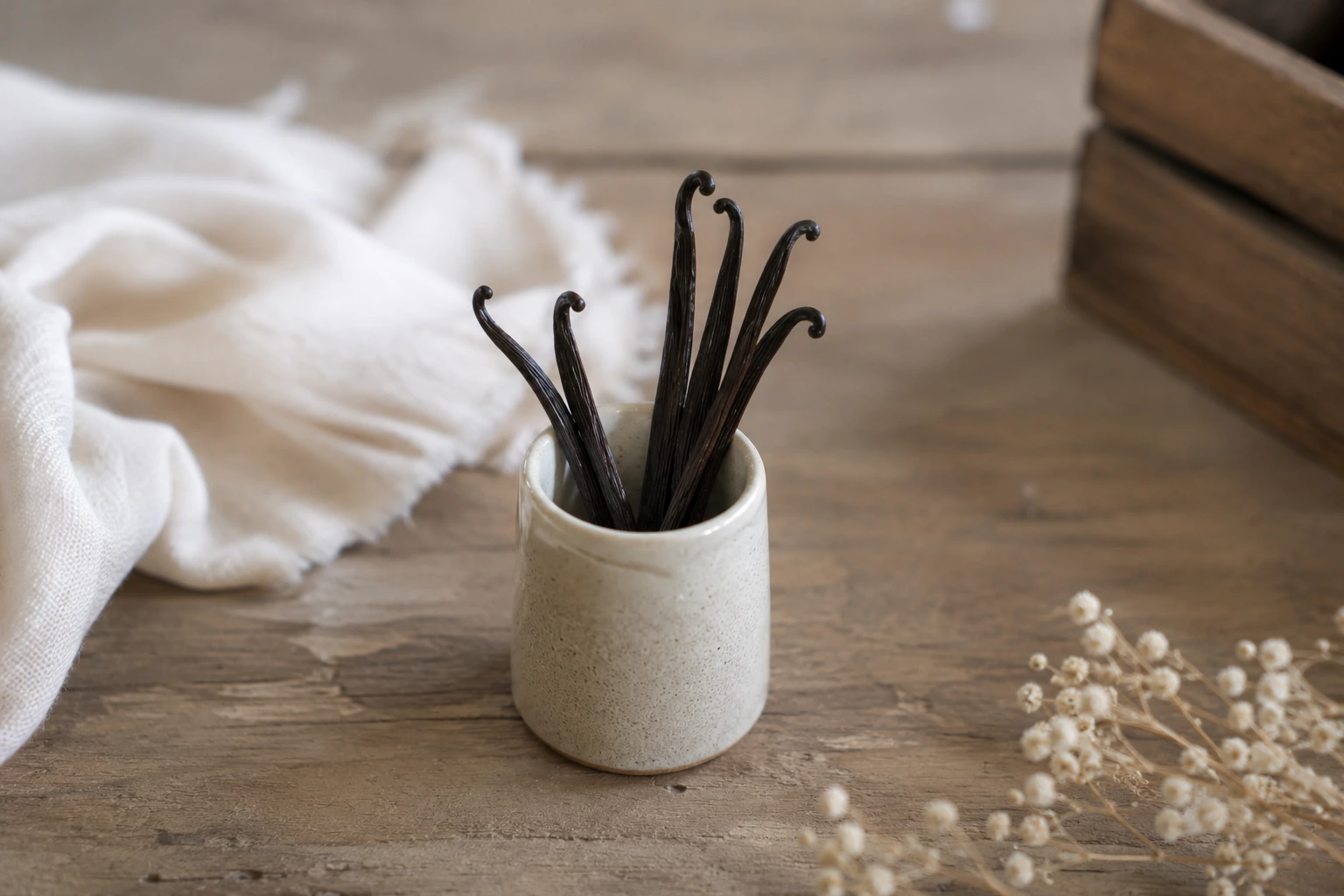 Vanilla pods, 15 to 17 centimeters
