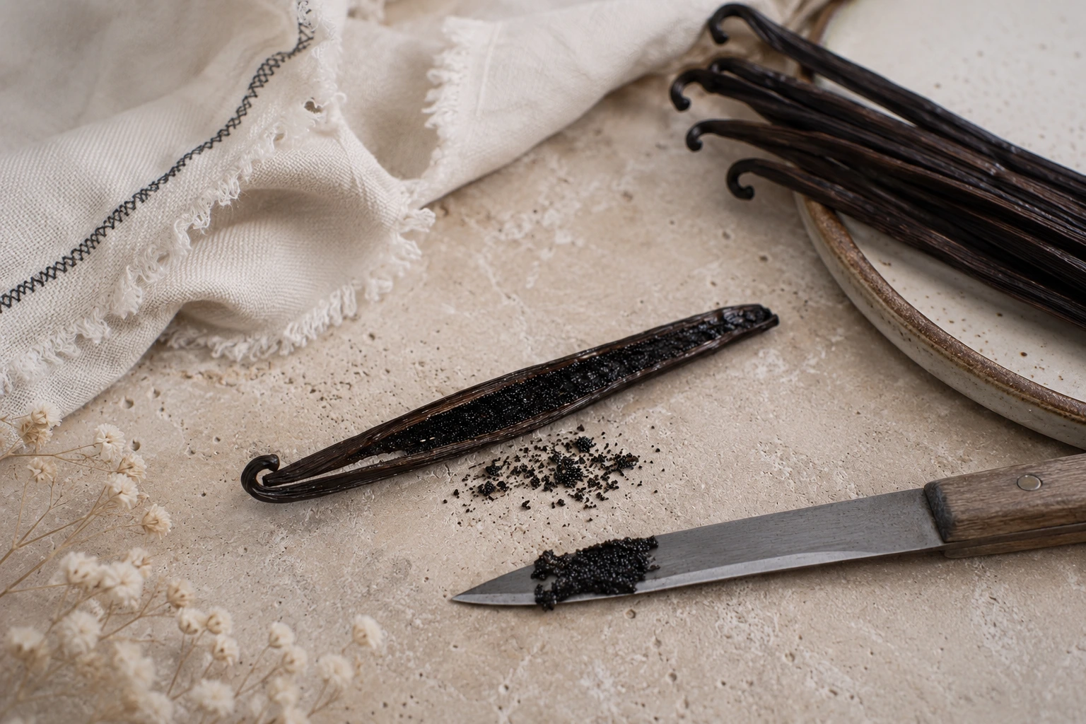 Vanilla pods, 17 to 19 centimeters